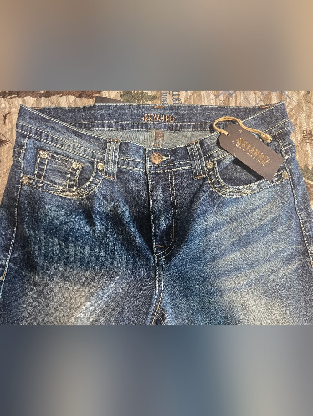Shyanne Women’s Dark Blue Washed Jeans